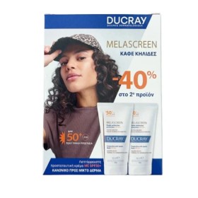 Ducray Melascreen SPPF50+ Πακέτο Αντηλιακή Κρέμα Για Καφέ Κηλίδες/Πανάδες για Κανονικές - Μικτές Επιδερμίδες, 2x50ml