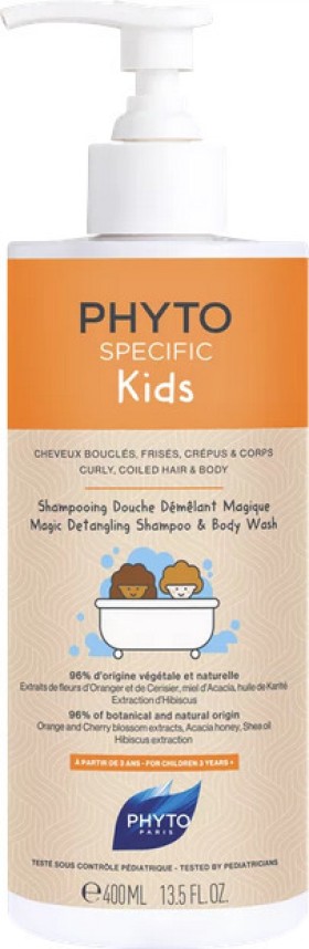 PHYTO Specific Kids Magic Detangling Shampoo & Body Wash Παιδικό Μαγικό Σαμπουάν Αφρόλουτρο Που Ξεμπλέκει Τα Μαλλιά, 400ml