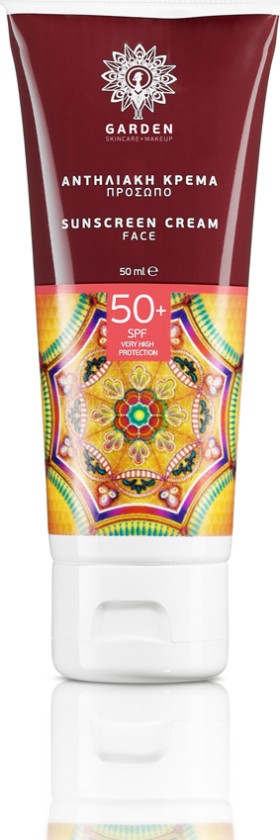 Garden Sunscreen Cream Face SPF50+, Αντηλιακή Κρέμα Προσώπου, 50ml