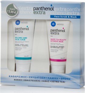 Medisei Panthenol Extra Πακέτο Προσφοράς Facial Scrub 50 ml & White Tea Mask 50ml