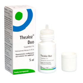 Thea Thealoz Duo Οφθαλμικές Σταγόνες Υποκατάστατο Δακρύων με Υαλουρονικό Οξύ, 5ml