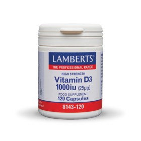 Lamberts Vitamin D3 1000iu Συμπλήρωμα Διατροφής για Ενίσχυση Ανοσοποιητικού & Οστών 120 caps 8143-120