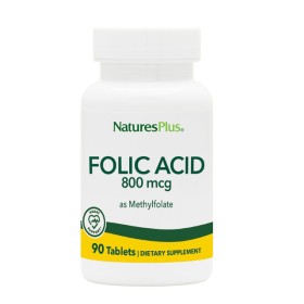 Natures Plus Folic Acid 800 mcg Συμπλήρωμα Διατροφής Φολικού Οξέος 90 Ταμπλέτες