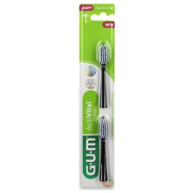 GUM Κεφαλές Αντικατάστασης Οδοντόβουρτσας Activital Sonic Power Soft Black 4110 Μαύρο Χρώμα 2τμχ