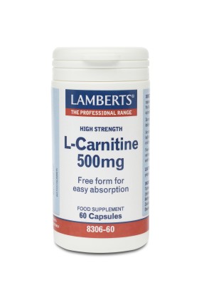 LAMBERTS L-CARNITINE 500MG NEW HIGHER STRENGTH 60CAPS