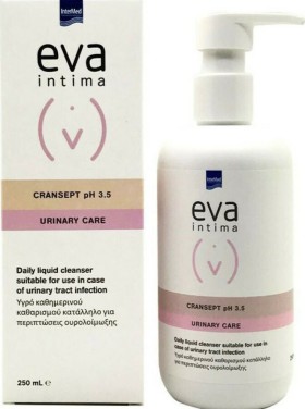 INTERMED Eva Intima Wash Cransept pH 3.5, Καθαρισμός Ευαίσθητης Περιοχής σε Περιπτώσεις Επαναλαμβανόμενων Ουρολοιμώξεων, 250ml