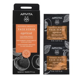 Apivita Express Beauty Scrub Προσώπου για Ήπια Απολέπιση Mε Βερίκοκο 2x8ml