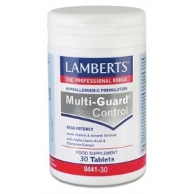 LAMBERTS Multi Guard Control Φόρμουλα Βιταμινών και Μετάλλων με προσθήκη Κανέλλας και Α-λιποϊκού Οξέος, 30 tabs 8441-30