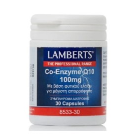 Lamberts Co-Enzyme Q10 100mg 30 Κάψουλες 8533-30