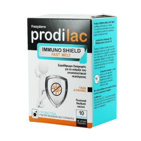 Frezyderm Prodilac Immuno Shield Fast Melt - Συμπλήρωμα Διατροφής με Προβιοτικά Γεύση Ροδάκινο, Κατάλληλο για Παιδιά & Ενήλικες, 10 Φακελάκια.