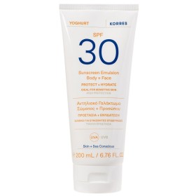 Korres Yoghurt Sunscreen Emulsion for Face & Body SPF30 Αντηλιακό Γαλάκτωμα Προσώπου & Σώματος, 200ml
