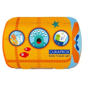 Curaprox Kids Travel Set Πακέτο Στοματικής Υγιεινής σε Πορτοκαλί Χρώμα 1 Τεμάχιο