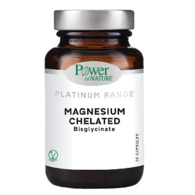 Power of Nature Platinum Range Magnesium Chelated Bisglycinate Συμπλήρωμα Διατροφής Για Το Νευρικό Σύστημα, 30 κάψουλες