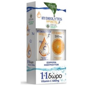 Power Of Nature Hydrolytes Sports with Stevia & Vitamin C 500mg 20 + 20 αναβράζοντα δισκία