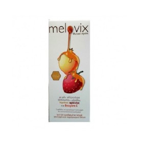 Melovix Herbal Φυτικό Σιρόπι Για Ερεθισμένο Λαιμό & Βήχα Με Γεύση Λεμόνι & Φράουλα, 200ml