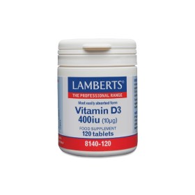 Lamberts Vitamin D3 400iu (10μg), Συμπλήρωμα Βιταμίνης D3, 120 Ταμπλέτες 8140-120