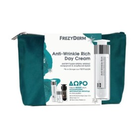 Frezyderm Πακέτο Anti-Wrinkle Rich Day Cream 50ml & ΔΩΡΟ Νεσεσέρ Rich Night Cream 15ml & Eye Cream 5ml & Velvet Colors 2ml