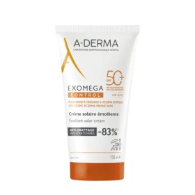 A-Derma Exomega Control Emollient Solar Cream SPF50+ Αντηλιακό για Ξηρές & Ατοπικές Επιδερμίδες 150ml