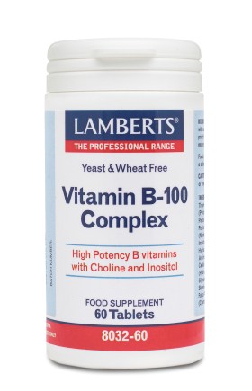 Lamberts Vitamin B-100 Complex Σύμπλεγμα Βιταμίνης B, 60tabs 8032-60