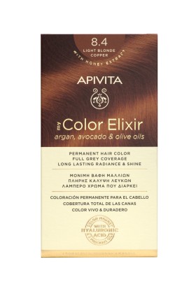 APIVITA My Color Elixir Νο 8.4 Βαφή Μαλλιών Μόνιμη Ξανθό Ανοιχτό Χάλκινο