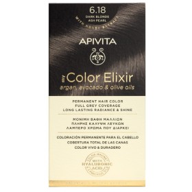 Apivita My Color Elixir Νο 6.18 Βαφή Μαλλιών Μόνιμη Ξανθό Σκούρο Σαντρέ Περλέ