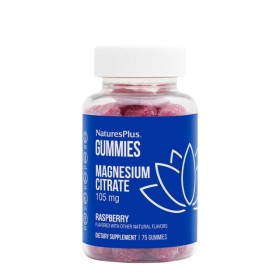 Natures Plus Gummies Magnesium Citrate 105mg Συμπλήρωμα Μαγνησίου με Γεύση Raspberry 75 Ζελεδάκια