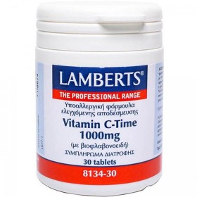 LAMBERTS Vitamin C Time Release 1000mg, Συμπλήρωμα Διατροφής Βιταμίνη C, 30tabs 8134-30