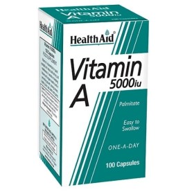 Health Aid Vitamin A 5000iu Συμπλήρωμα Διατροφής Με Βιταμίνη Α, 100 Κάψουλες