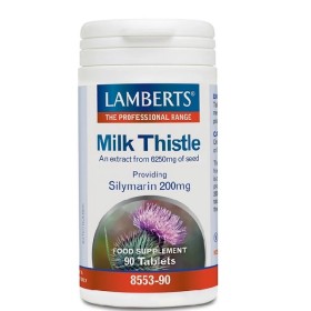 Lamberts Milk Thistle 6250mg Συμπλήρωμα Διατροφής Με Γαϊδουράγκαθο  (8553-90), 90 Ταμπλέτες