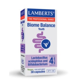 Lamberts Biome Balance Youth 4 δισεκατομμύρια φιλικά Βακτήρια 30 κάψουλες 8711-30