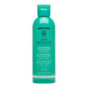Apivita Just Bee Clear Λοσιόν Σύσφιξης Πόρων για Λιπαρή Ακνεϊκή Επιδερμίδα 200ml
