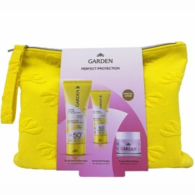 Garden Sunscreen Πακέτο σε Νεσεσέρ Αντιηλιακή Προσώπου SPF50+ 25ml, Αντιηλιακή Σώματος SPF50 75ml & Αντιρυτιδική Προσώπου 50ml