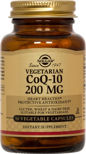 Solgar Vegetarian CoQ-10 200mg 30 φυτικές κάψουλες