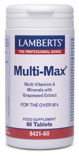 LAMBERTS Multi Max, Υψηλής Δραστικότητας Πολυβιταμίνη για Άτομα 50+ Ετών 60tabs 8431-60