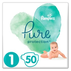 Pampers Pure Protection No.1 (2-5kg) 50 Πάνες