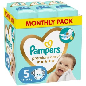Pampers Premium Care Monthly Pack No5 Βρεφικές Πάνες (11-16kg), 148 Τεμάχια