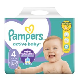 Pampers Active Baby Pack Πάνες Νο 4 (8-14Kg) 76 τεμάχια
