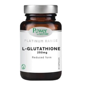 Power of Nature Platinum Range L-Glutathione 250mg Συμπλήρωμα Διατροφής Για Τόνωση & Αντιοξειδωτική Δράση, 30 Κάψουλες