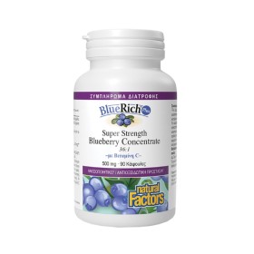 Natural Factors BlueRich Plus 500mg Super Strength 90 Kάψουλες