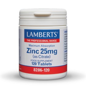 Lamberts Zinc 25 mg Citrate Ψευδάργυρος 120 ταμπλέτες 8286-120