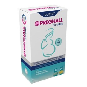 QUEST Pregnall Bio-Plus Πολυθρεπτικό Συμπλήρωμα για Μέγιστη Υποστήριξη από τη Διάρκεια της Εγκυμοσύνης, 30 + 30caps
