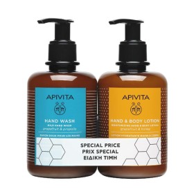 Apivita Promo Hand Wash - Υγρό Καθαρισμού Χεριών, 300ml & Hand Lotion - Ενυδατικό Γαλάκτωμα, 300ml