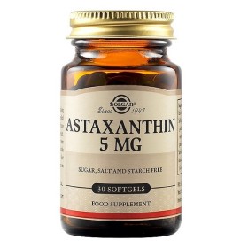 Solgar Astaxanthin 5mg Συμπλήρωμα Διατροφής Με Αντιοξειδωτική Δράση Για Προστασία Οφθαλμών Από Εκφυλιστικές Αλλοιώσεις, 30 Κάψουλες