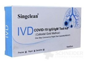 Singclean Covid-19 IgG/IgM test kit 1.piece - Διαγνωστικό σετ (Μέθοδος κολλοειδούς χρυσού)