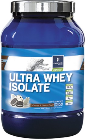 MY ELEMENTS Sports Whey  Isolate Protein Με Γεύση Cookies, 1000gr