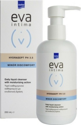 INTERMED Eva Intima Wash Hydrasept pH 3.5, Υγρό Καθημερινού Καθαρισμού της Ευαίσθητης Περιοχής με Ενυδατική Δράση, 250ml