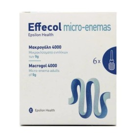 EPSILON HEALTH Effecol Micro-Enemas Macrogol 4000 Μικροκλύσματα Ενηλίκων, 6x9g