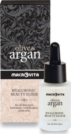 MACROVITA Olive & Argan, Ελιξήριο Ομορφιάς Υαλουρονικού Οξέως, 15ml