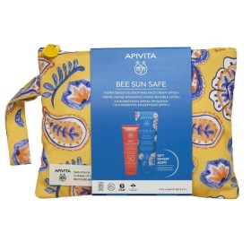 Apivita Bee Sun Safe Πακέτο Hydra Sensitive Soothing Face Cream Αντηλιακή Καταπραϋντική Κρέμα Προσώπου SPF50, 50ml & ΔΩΡΟ After Sun Καταπραϋντική Κρέμα Για Πρόσωπο & Σώμα, 100ml & Νεσεσέρ