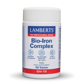 Lamberts Bio-Iron Complex Vegan Φόρμουλα Σιδήρου & B12 για Χορτοφάγους 120 tabs 8244-120